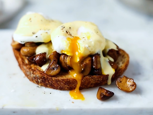 mushroom toast with fried egg recipe