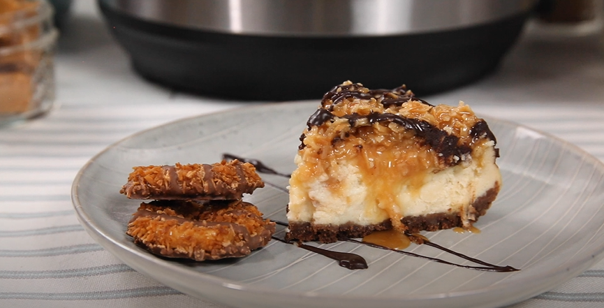 no bake samoa cheesecakes recipe