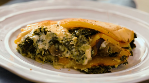 noodle-less butternut-sausage lasagna recipe