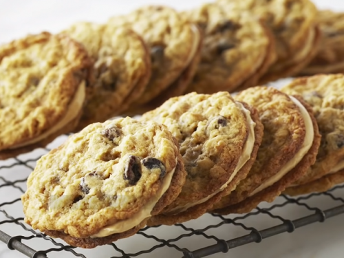oatmeal raisin breakfast cookie sandwiches recipe