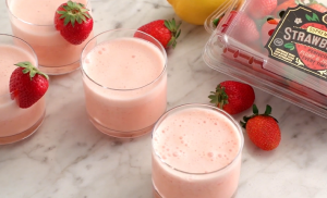 pink lemonade with strawberries smoothie recipe