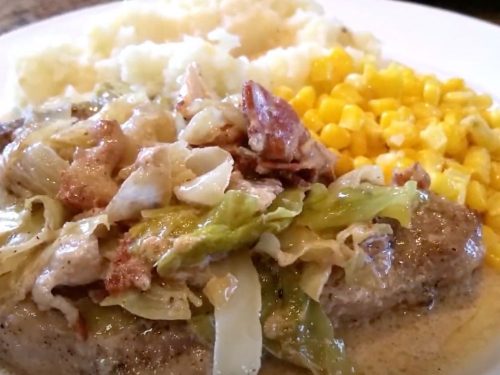 Pork Chops with Bacon and Cabbage Recipe