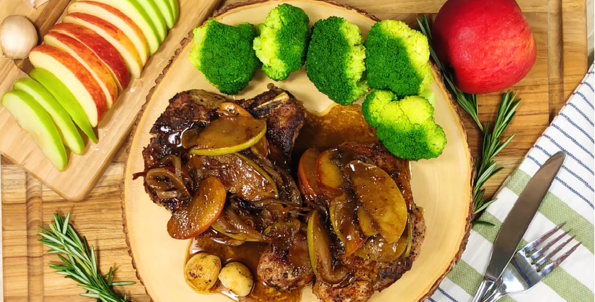 pork chops with apple and onion recipe