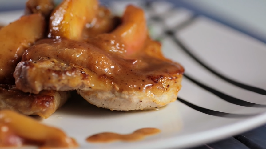 pork chops with peach-mango chili sauce recipe