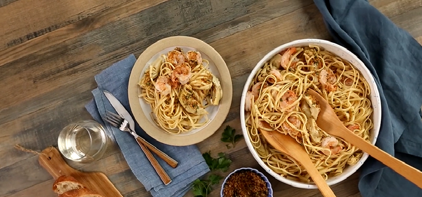 shrimp and artichoke pasta recipe