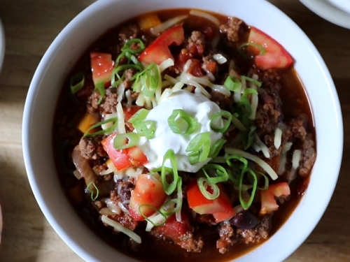slow cooker beef chili recipe