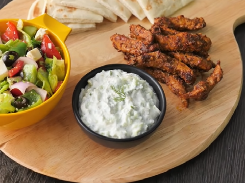 slow cooker greek chicken gyros with tzatziki recipe
