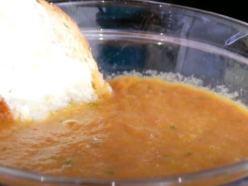Smoky Tomato Soup with Gruyère Toasts Recipe