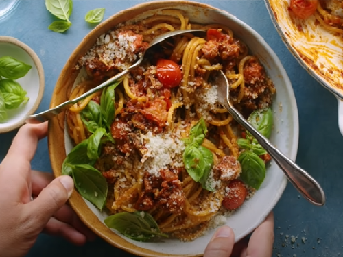 spicy whole wheat linguini with sausage recipe