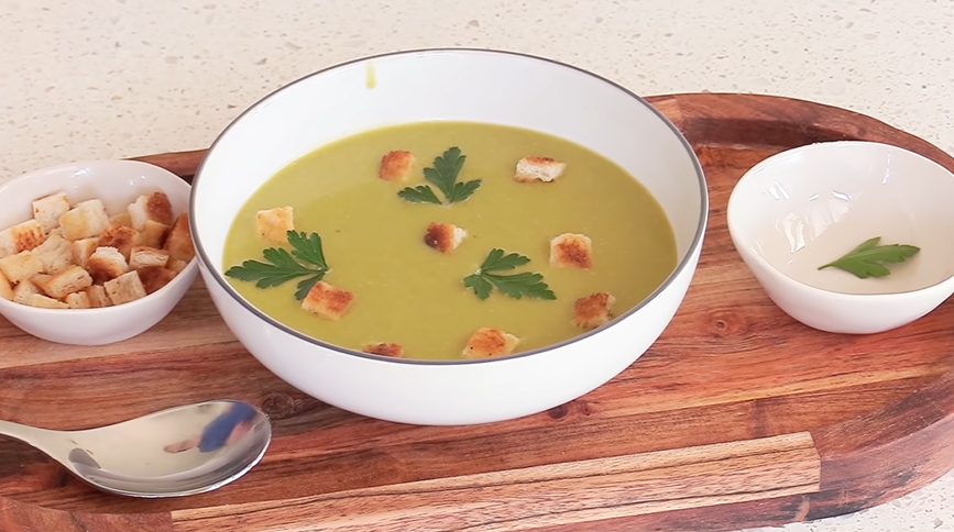 Split-Pea Soup with Portobellos Recipe - Quick From Scratch Italian