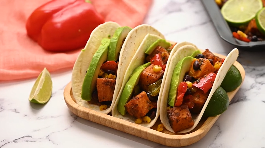 sweet potato and black bean tacos recipe