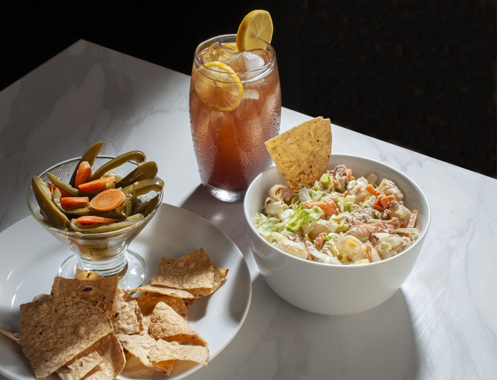 Taco Pasta Salad Recipe, taco pasta salad with rotini pasta and corn chips