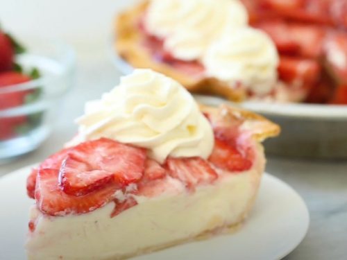 Tropical Strawberry Cream Pie Recipe