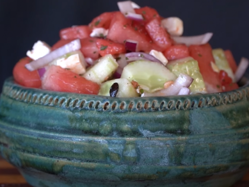 watermelon cucumber salad with feta recipe
