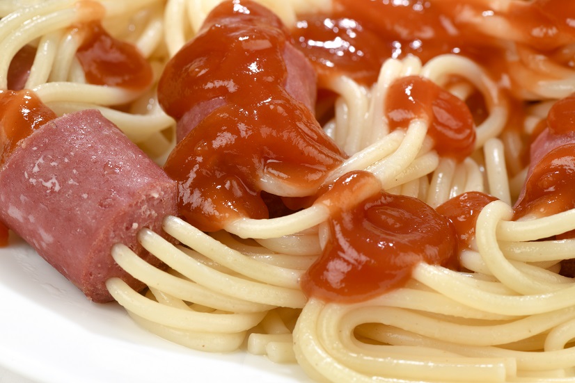 wormy hotdogs (hotdogs ‘n spaghetti) recipe