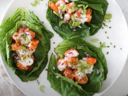 buffalo shrimp lettuce wraps recipe