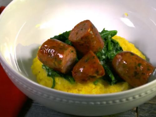 sausage and broccoli rabe with polenta recipe