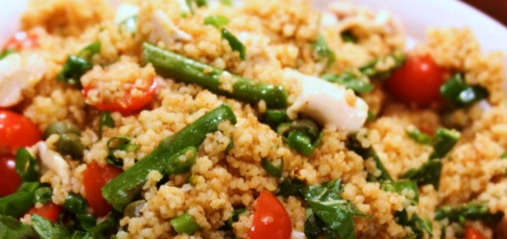 lemon asparagus couscous salad with tomatoes recipe