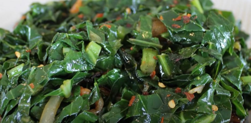 sweet and tangy sauteed collard greens recipe