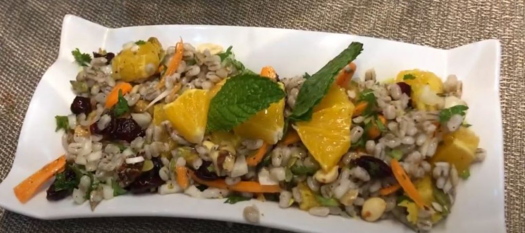 barley salad with parsley and walnuts recipe