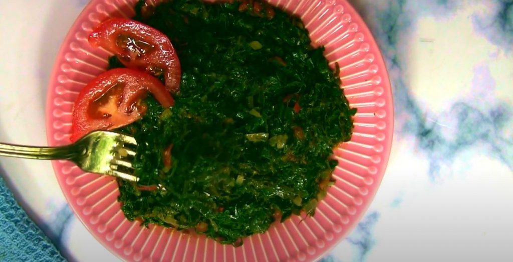kenyan braised collard greens and ground beef recipe