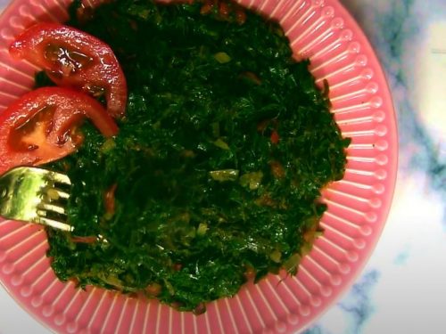 kenyan braised collard greens and ground beef recipe