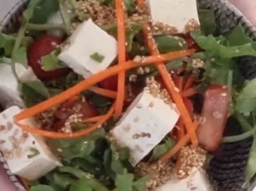 easy tofu salad with tuna and watercress recipe
