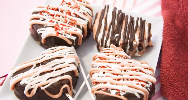 dark chocolate rice cereal treat hearts recipe