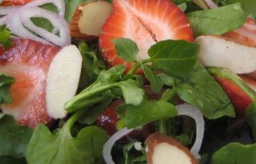 watercress salad with strawberries and feta recipe