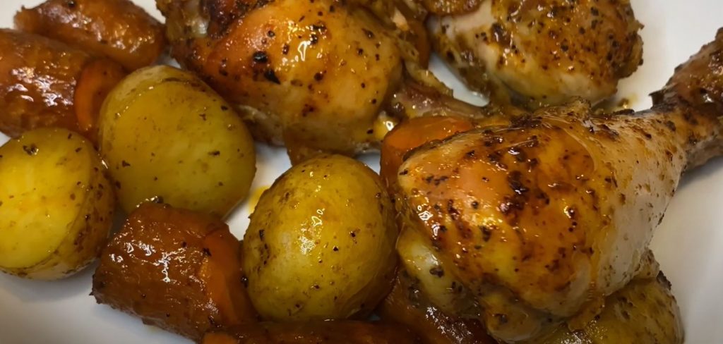 roast chicken with carrots recipe