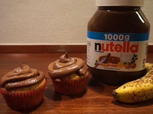 banana cupcakes with nutella buttercream frosting recipe