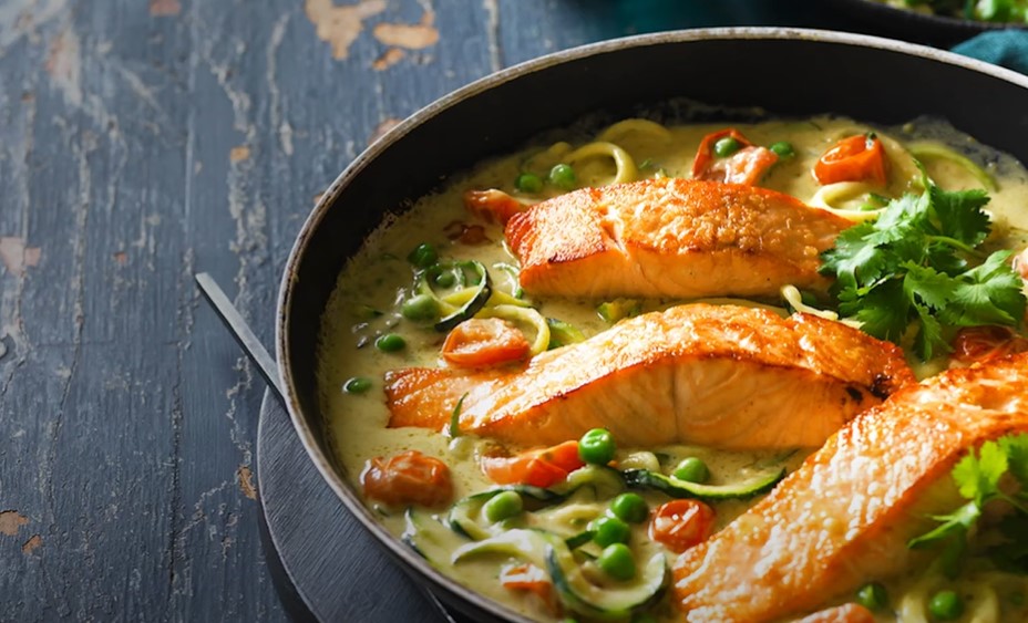 Salmon thai cheap green curry