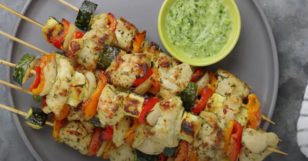 grilled chicken kabobs with vegetables recipe