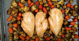 sheet pan korean chicken and vegetables recipe