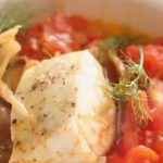 halibut with fennel, peppers, and tomatoes recipe