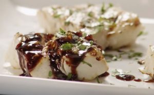 mirin-glazed halibut recipe