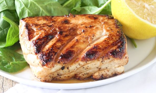 grilled halibut with orange rémoulade recipe