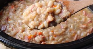 slow cooker ham and bean soup recipe