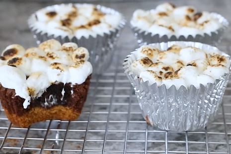 s’mores brownie cupcakes recipe