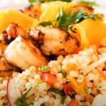 shrimp with minty couscous salad recipe