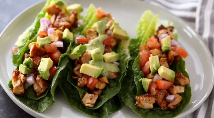 grilled chicken tacos with lettuce slaw recipe