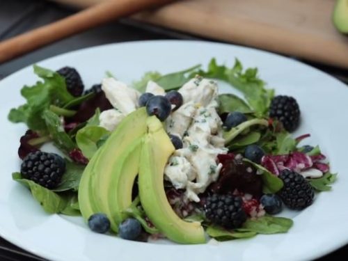 crab-and-avocado salad with vinaigrette recipe