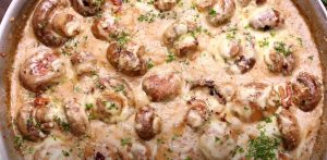 chicken and mushrooms with bacon recipe
