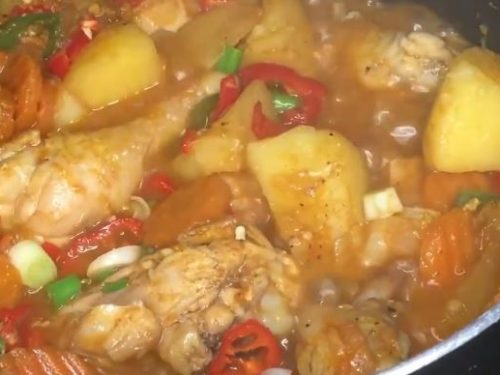 braised chicken with carrots and potatoes recipe