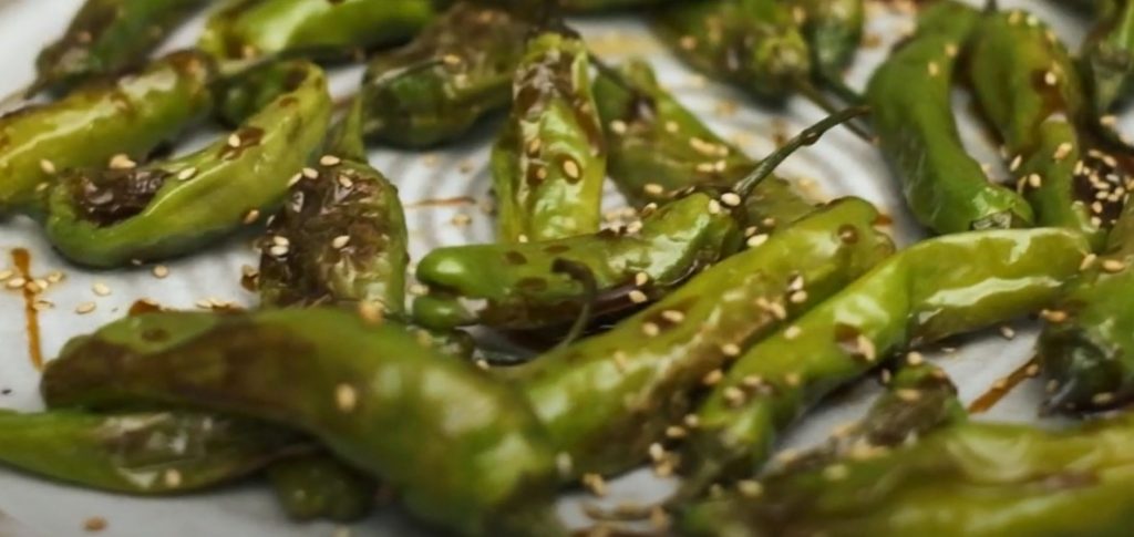 easy sesame shishito peppers recipe