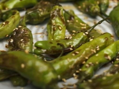 easy sesame shishito peppers recipe