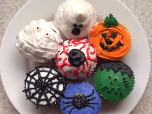 halloween chocolate cupcakes with monster peanut butter eyes recipe