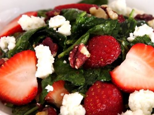 kale salad with strawberries and goat cheese recipe