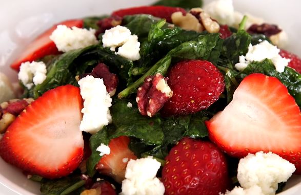 kale salad with strawberries and goat cheese recipe