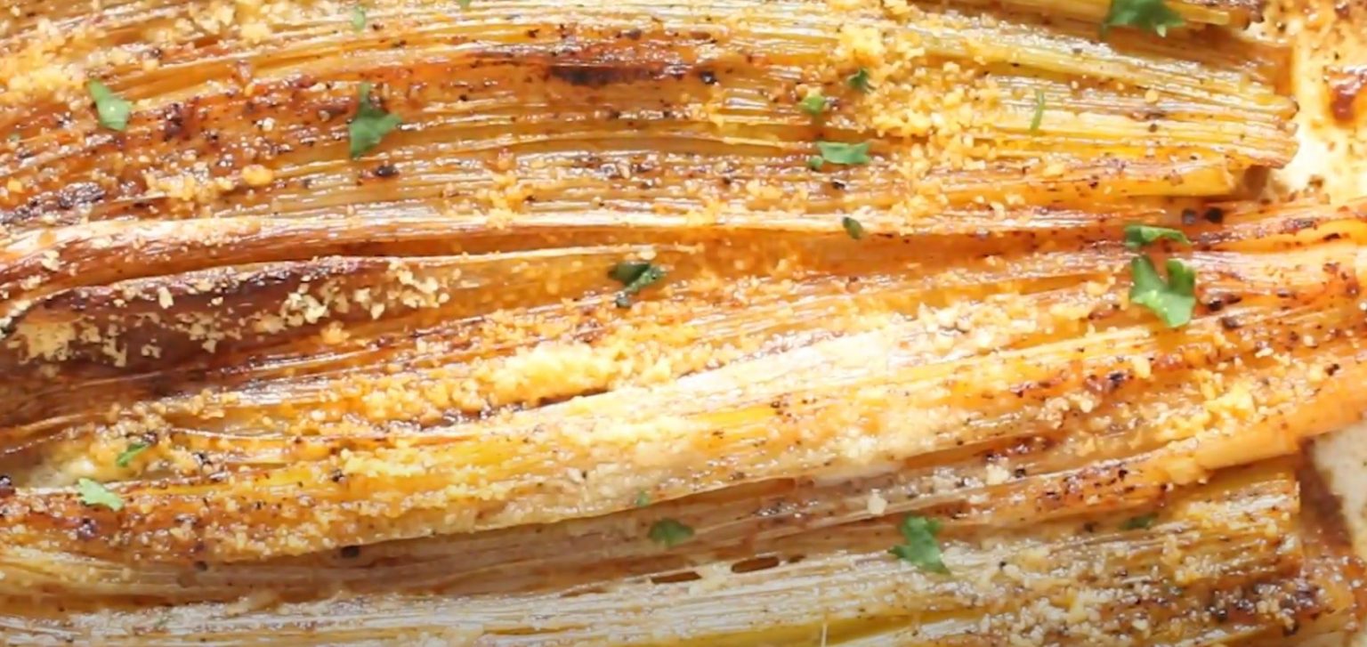 Parmesan Roasted Leeks Recipe